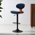 Kompakter Sitzhocker, mit Stoffbezug, Farbe: marineblau